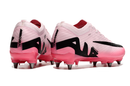 Chaussure de football Nike Air Zoom Mercurial Vapor 15 Elite, semelle mixte, rose et noire, "Mad Brilliance Pack"
