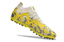 Chuteira Society Puma Future Ultimate MG Amarela e Cinza "Voltage Pack"