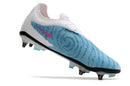 Chuteira Campo Nike Phantom GX Elite Trava Mista Branca e Azul "Blast Pack"