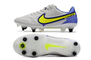 Chuteira Campo Nike Tiempo Legend 9 Elite Trava Mista Cinza e Roxo "Recharge Pack"
