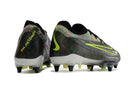 Chuteira Campo Nike Phantom GX Elite Trava Mista Preta e Verde "Link Pack"